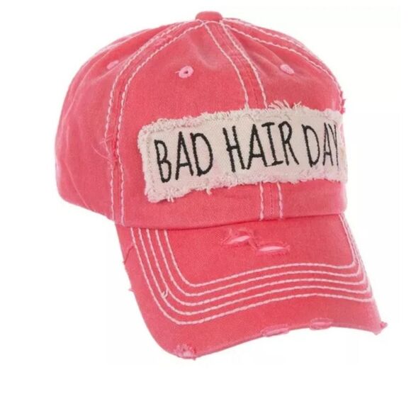 Iron Orchid Accessories - Pink 'Bad Hair Day' Distressed Cap